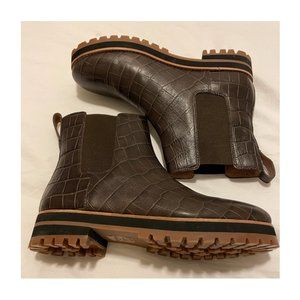 Madewell The Ivy Chelsea Boot in Croc Embossed